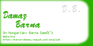 damaz barna business card
